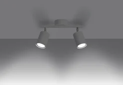 Spot Strahler Weiß Metall länglich 2-flammig 26 cm GU10