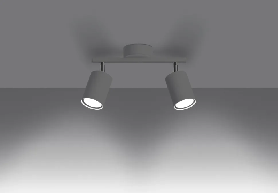 Spot Strahler Weiß Metall länglich 2-flammig 26 cm GU10