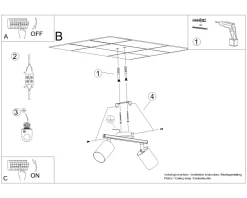 Spot Strahler Weiß Metall länglich 2-flammig 26 cm GU10