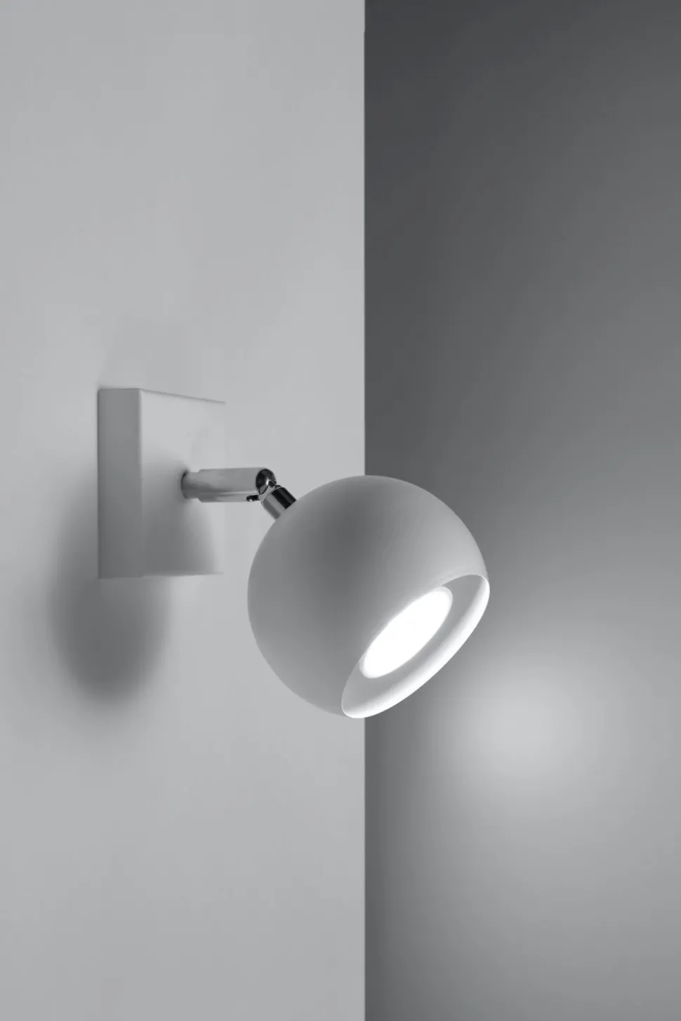 Spot Strahler Weiß rund GU10 Ø15cm klein Retro Design