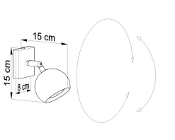Spot Strahler Weiß rund GU10 Ø15cm klein Retro Design