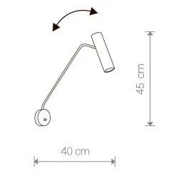 Spot Wandleuchte in weiß