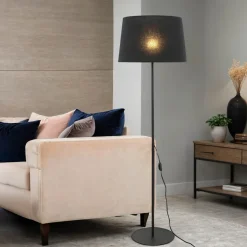 Standleuchte Maja Schwarz Modern