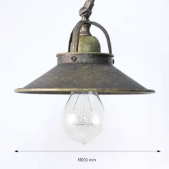 Stehlampe Bronze Antik aus Echt-Messing