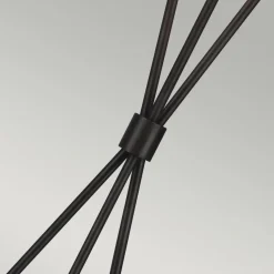 Stehlampe Dreibein in Rost Weiß 140cm klein Metall Stoff