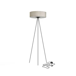 Stehlampe 3-flammig Grau Schwarz E27 154 cm Dreibein