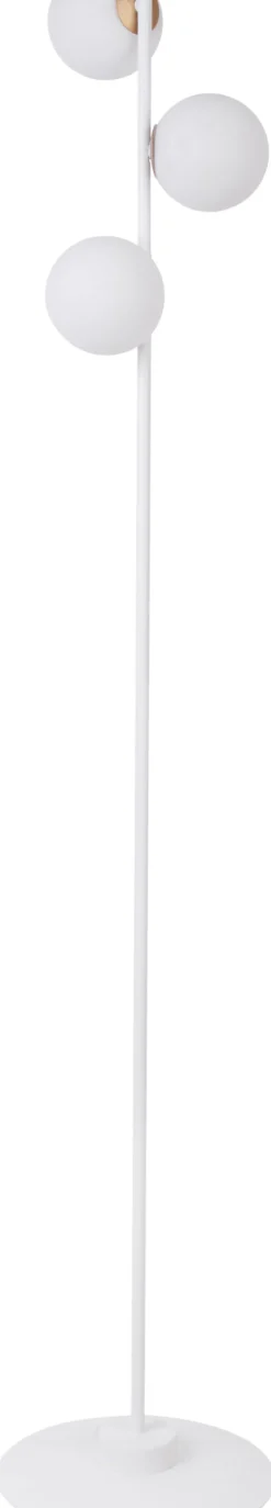 Stehlampe 3-flammig Metall Weiß Kugel Lesen G9 160 cm