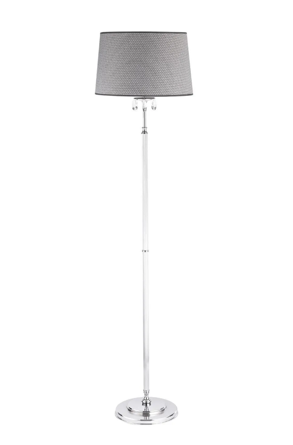 Stehlampe Grau Chrom 166cm AELUA Wohnzimmer Licht