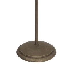 Stehlampe groß 190 cm E27 schwenkbar Messing Stoff Rustikal