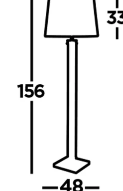 Stehlampe klein 156 cm Schwarz Weiß E27