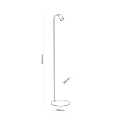 Stehlampe klein 140 cm verstellbarer Schirm Schwarz