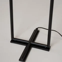 Stehlampe LED Metall Glas 150 cm Schwarz Weiß 750 lm