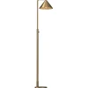 Stehlampe Metall 148,8 cm hoch in Gold E27 Dimmer Schalter