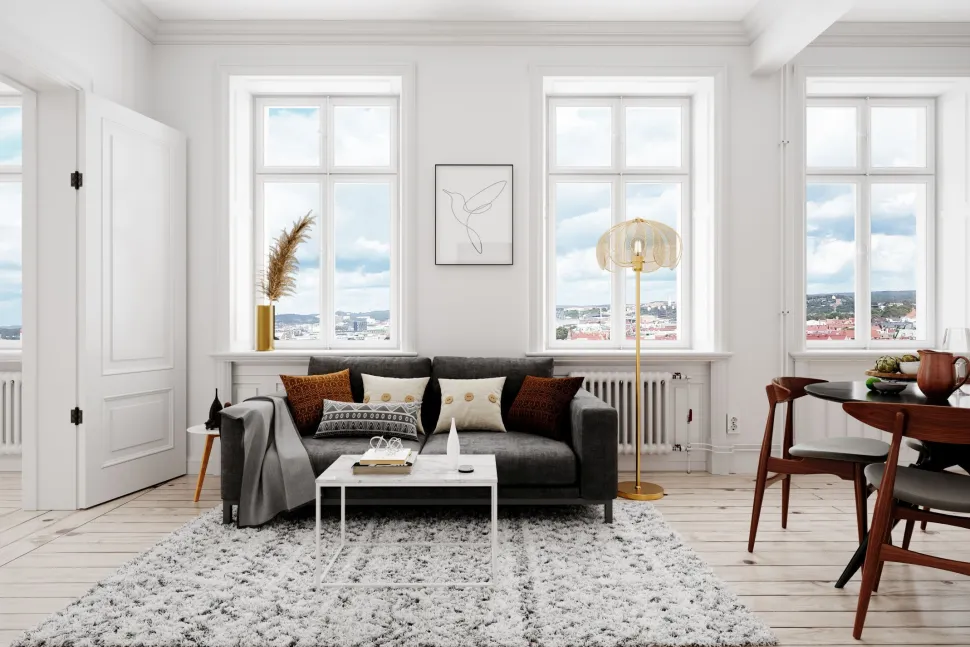 Stehlampe Metall 160 cm in Gold matt E27 Modern Design