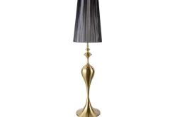 Stehlampe Metall Nylon Gold Schwarz E27 160 cm elegant