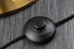 Stehlampe Metall Nylon Gold Schwarz E27 160 cm elegant