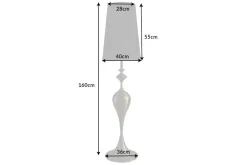 Stehlampe Metall Nylon Gold Schwarz E27 160 cm elegant