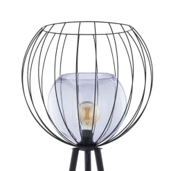 Stehlampe Modern 179 cm hoch Metall Glas Dreibein