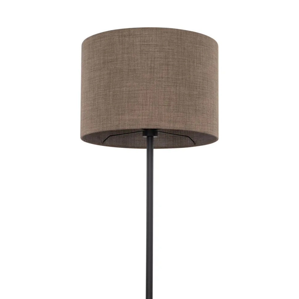 Stehlampe Modern 165 cm Metall Jute E27 Schwarz Braun