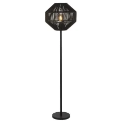 Stehlampe Schwarz 155 cm Seil Metall Wohnzimmer