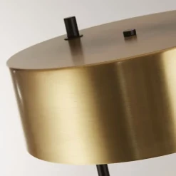 Stehlampe Schwarz Gold E27 149 cm klein Metall Modern