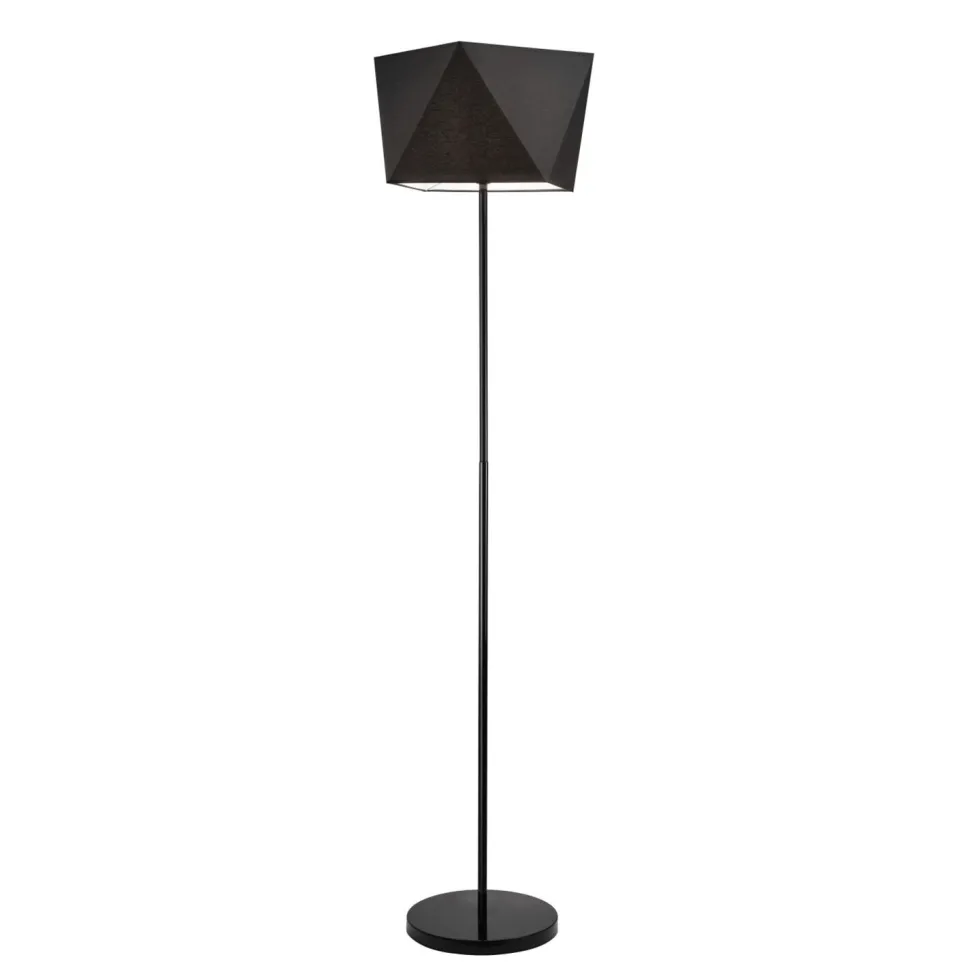 Stehlampe Schwarz Stoff 170cm Wohnzimmer stylisch