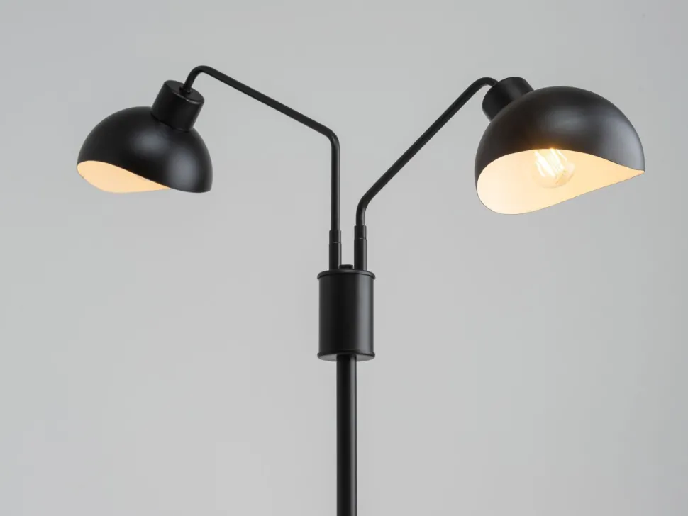 Stehlampe Schwarz Weiß Lesen H:164 cm E27 dekorativ