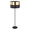 Stehlampe Stoff Metall 159 cm klein Modern Schwarz Gold