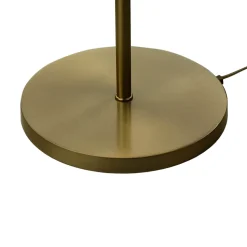 Stehlampe TRIVIA Bronze hell Weiß Echt-Messing Glas