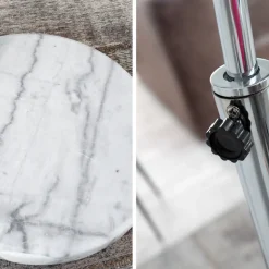 Stehlampe Weißer Schirm 170cm Lampe Wohnzimmer