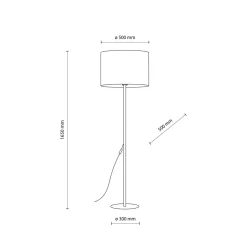 Stehleuchte 165 cm Ø 50 cm Metall Jute E27 MARINUS