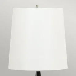 Stehleuchte 181 cm Schwarz Weiß E27 Metall Stoff Modern