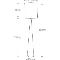 Stehleuchte 181 cm Schwarz Weiß E27 Metall Stoff Modern