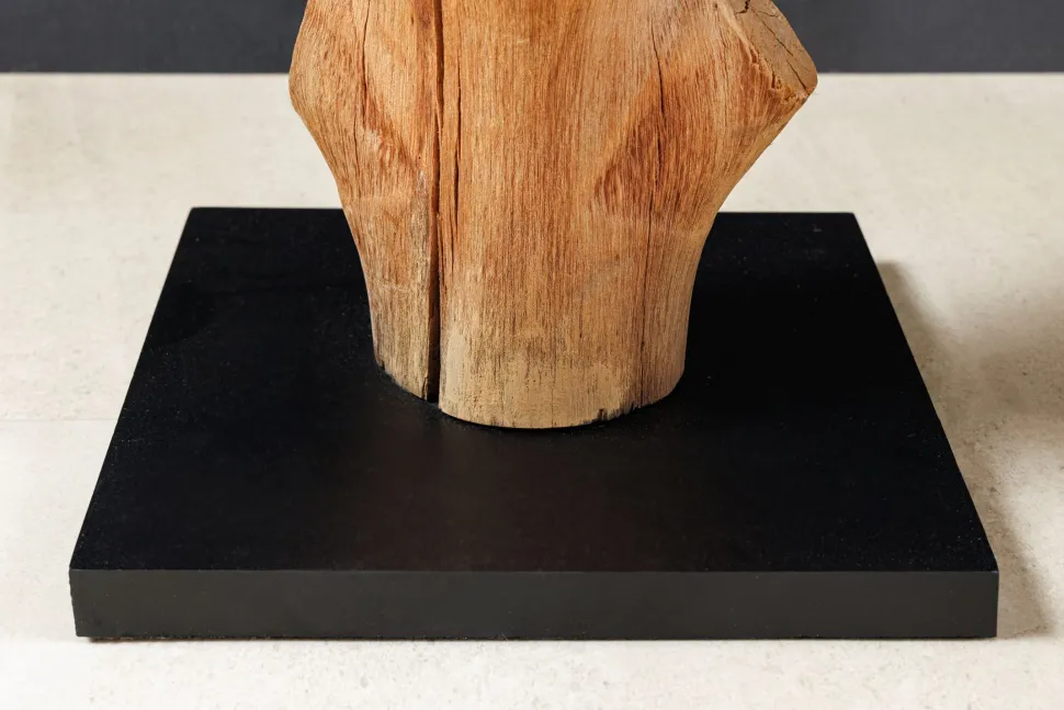 Stehleuchte Beige Stoffschirm Holz 175 cm Handarbeit