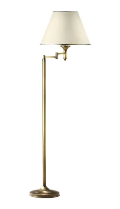 Stehleuchte 158cm in Messing antik schwenkbar Büro