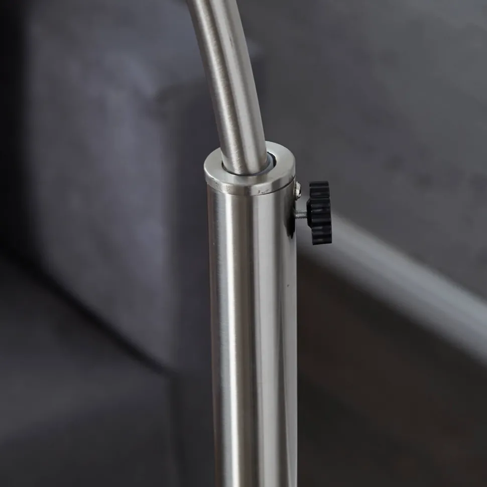 Stehleuchte Ø34cm Retro elegant verstellbar Chrom