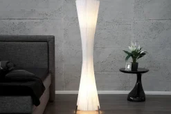 Stehleuchte 180cm Retro Esszimmer Lampe Weiß