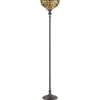 Stehleuchte FARFALLA 6 Bronze 178cm Tiffany Lampe