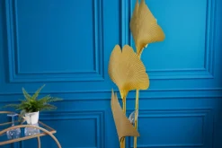 Stehleuchte 3-flammig Metall Gold indirekt E14 160 cm