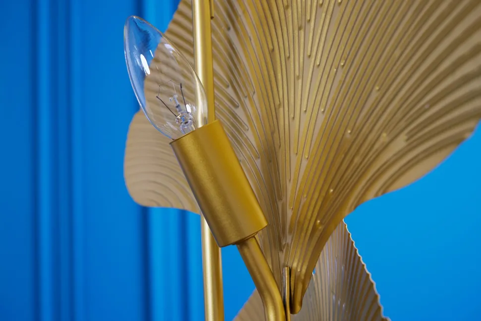 Stehleuchte 3-flammig Metall Gold indirekt E14 160 cm