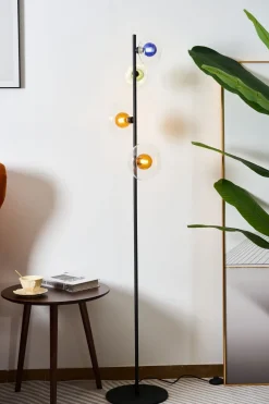 Stehleuchte Glas Grün Blau Bernstein G9 160 cm Modern