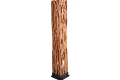 Stehleuchte Holz Schwarz Natur 173 cm GU10 gemütlich