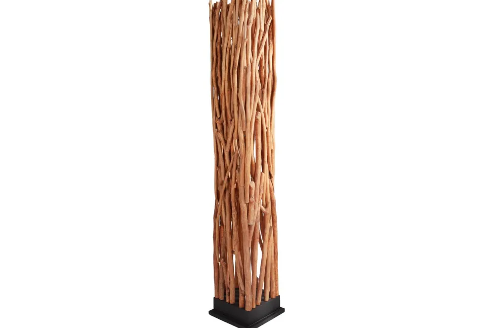 Stehleuchte Holz Schwarz Natur 173 cm GU10 gemütlich