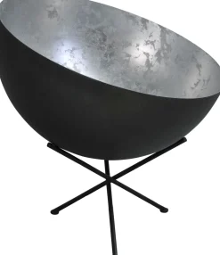 Stehleuchte LARINO Grau Metall Silber Ø60cm H:70cm