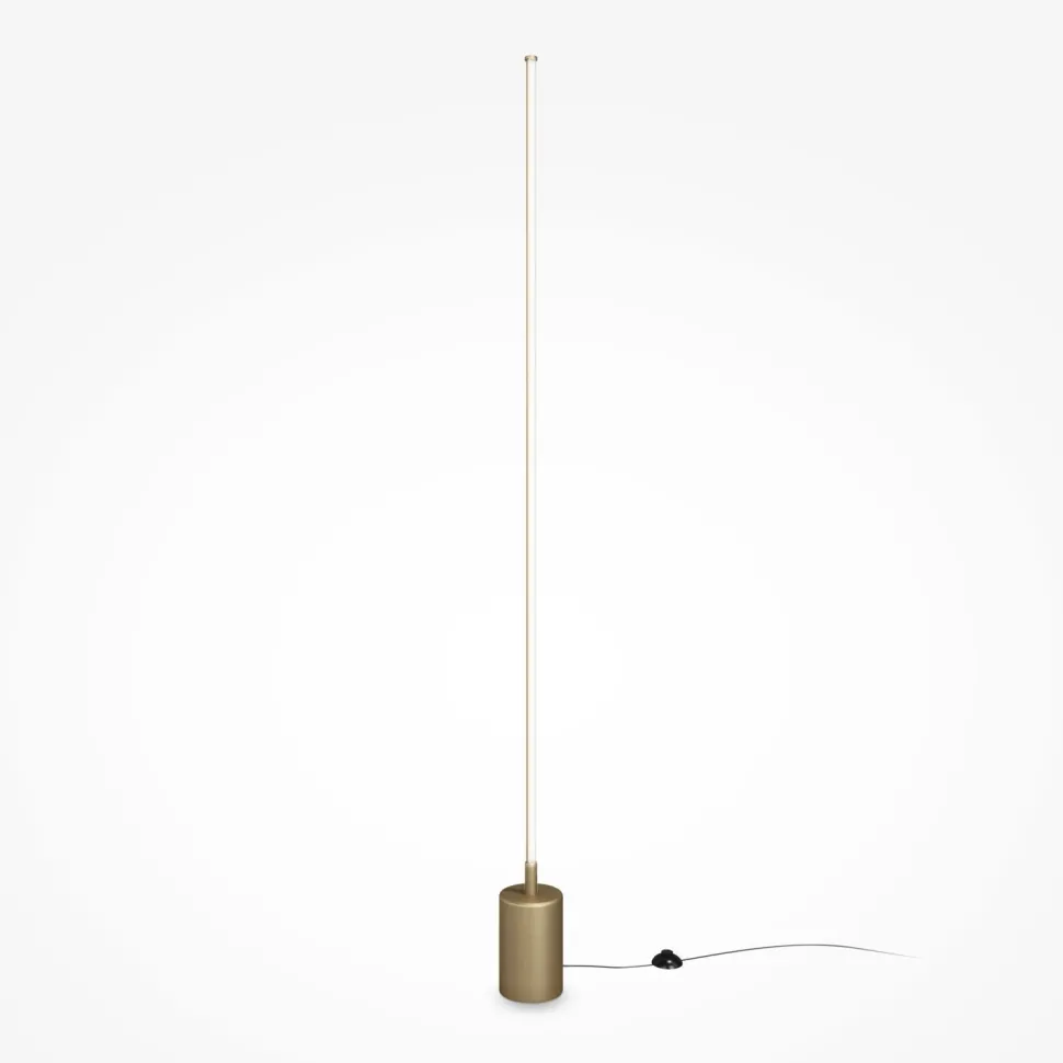 Stehleuchte LED Dimmer Metall 145 cm in Messing 2600 lm