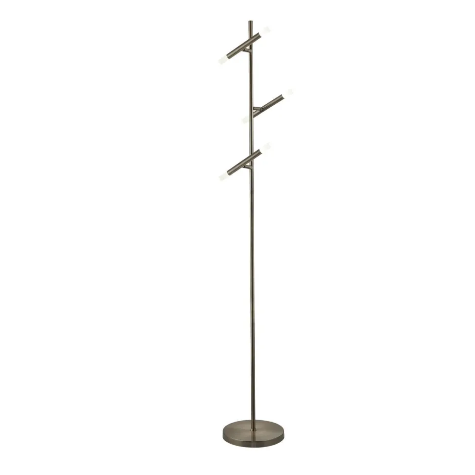 Stehleuchte LED verstellbar 150 cm in Nickel matt