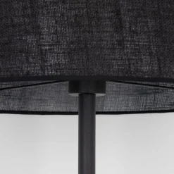 Stehleuchte Schwarz 160 cm Ø 50 cm Metall Stoff E27