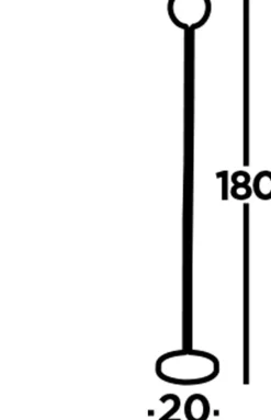 Stehleuchte Schwarz GU10 180 cm Metall Retro Design