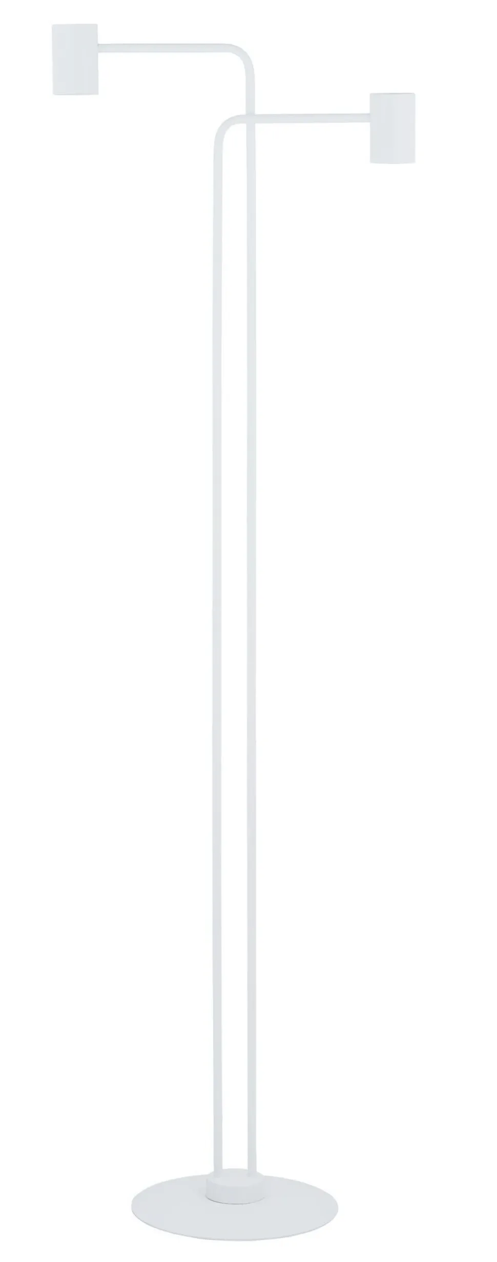 Stehleuchte Weiß Metall Modern Lesen 162 cm 2-flammig