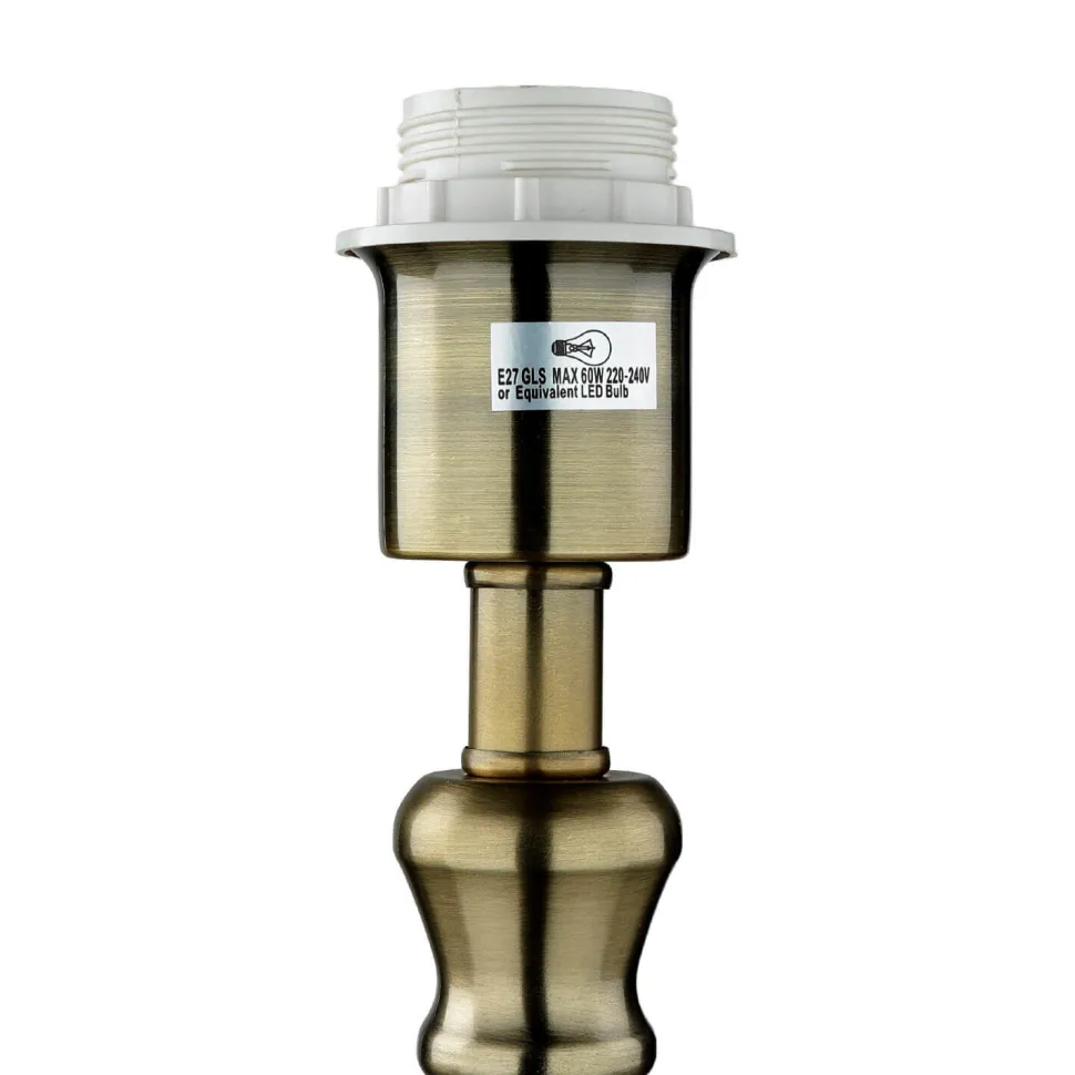 Stehleuchte Wohnzimmer in Messing Antik Braun E27 164 cm